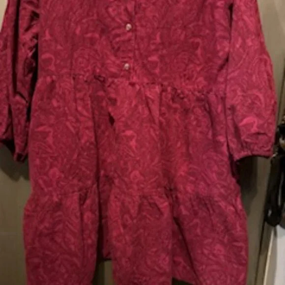 The Bettina Tiered Shirt Dress by Maeve: Mini Paisley Corduroy Edition